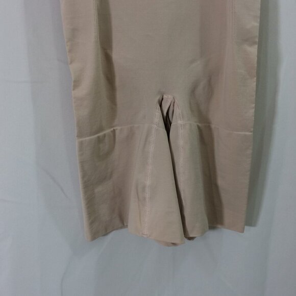 NEW Shaperx Shapewear Shape Wear Open Bust Mid Thigh Beige Size Small - Picture 4 of 7